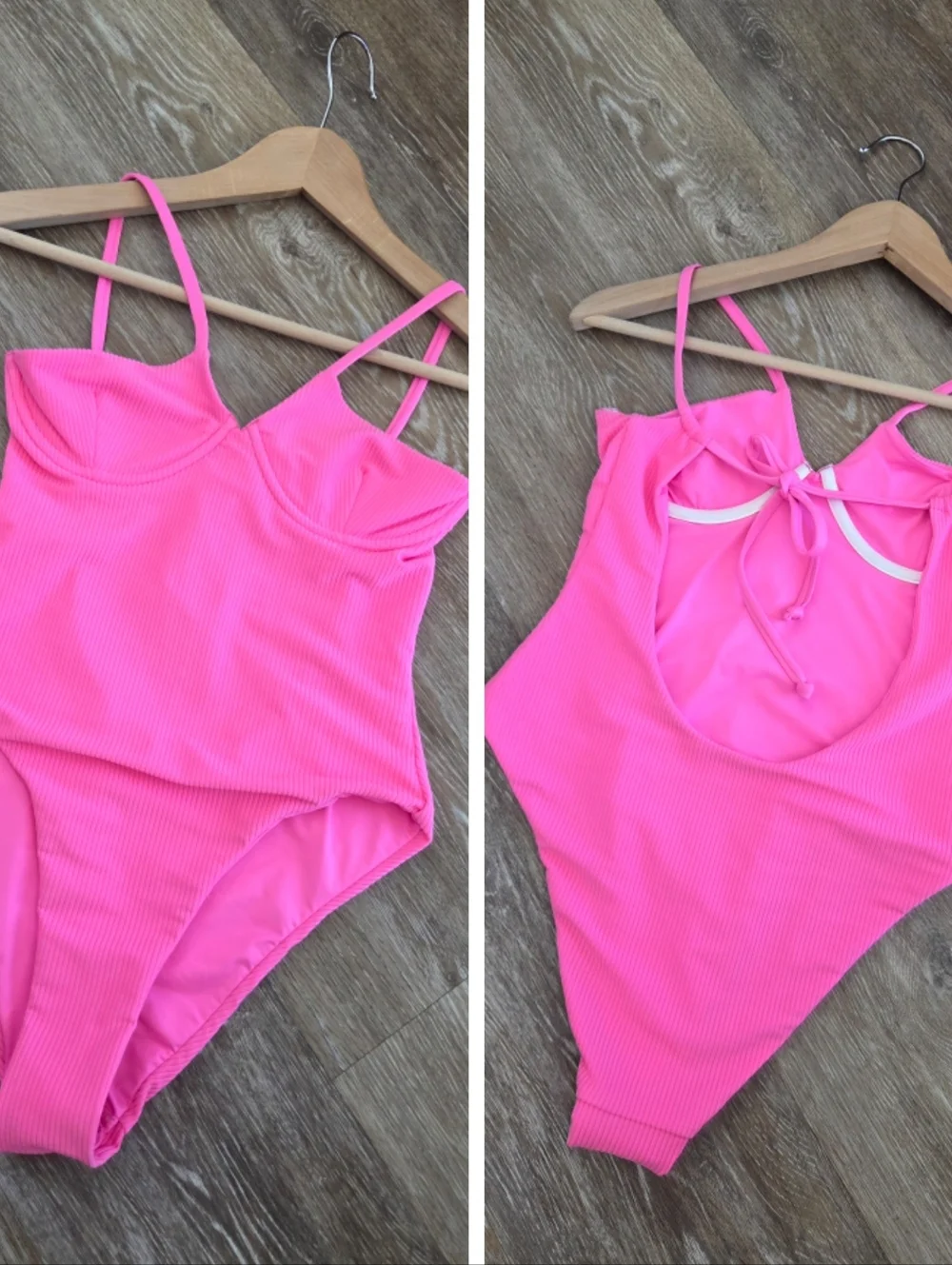Frankies Bikinis Marie Ribbed Underwire One Piece Swimsuit NWT Vacay Resort HTF